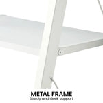 Sarantino Amelia 5-Tier Ladder Shelf in White - Furniture > Living Room > Bookcases & Shelves
