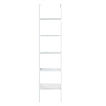 Sarantino Amelia 5-Tier Ladder Shelf in White - Furniture > Living Room > Bookcases & Shelves