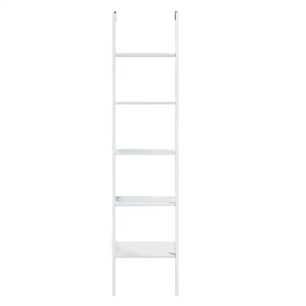 Sarantino Amelia 5-Tier Ladder Shelf in White - Furniture > Living Room > Bookcases & Shelves