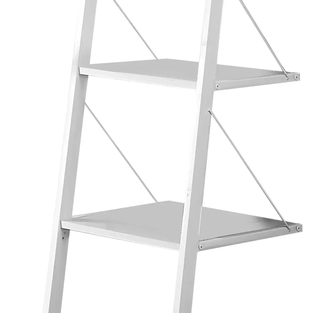 Sarantino Amelia 5-Tier Ladder Shelf in White - Furniture > Living Room > Bookcases & Shelves