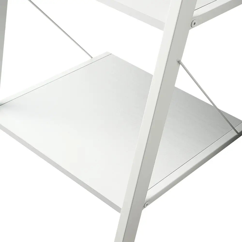 Sarantino Amelia 5-Tier Ladder Shelf in White - Furniture > Living Room > Bookcases & Shelves