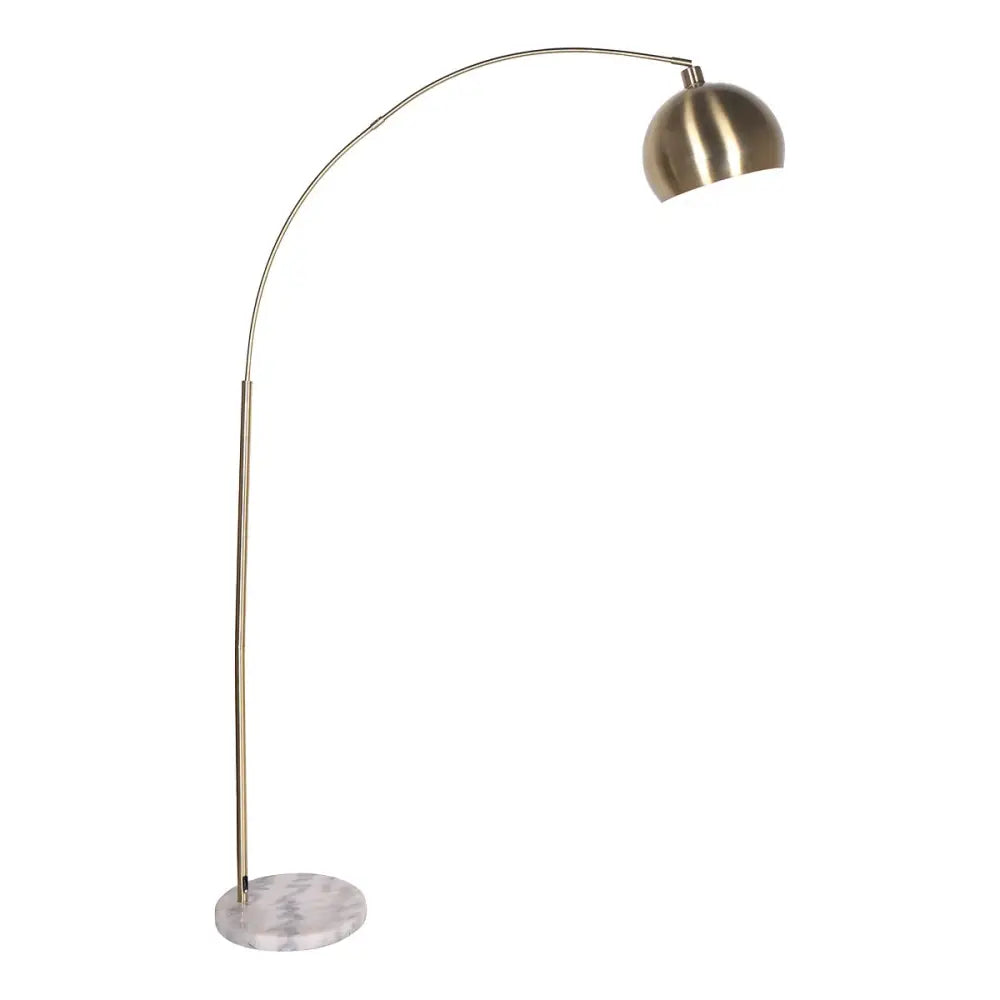 Sarantino Arc Floor Lamp Antique Brass Finish with Marble Base - Home & Garden > Artificial Plants > Artifical Flowers