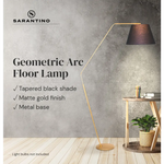 Sarantino Arc Floor Lamp with Empire Shade - Home & Garden > Lighting