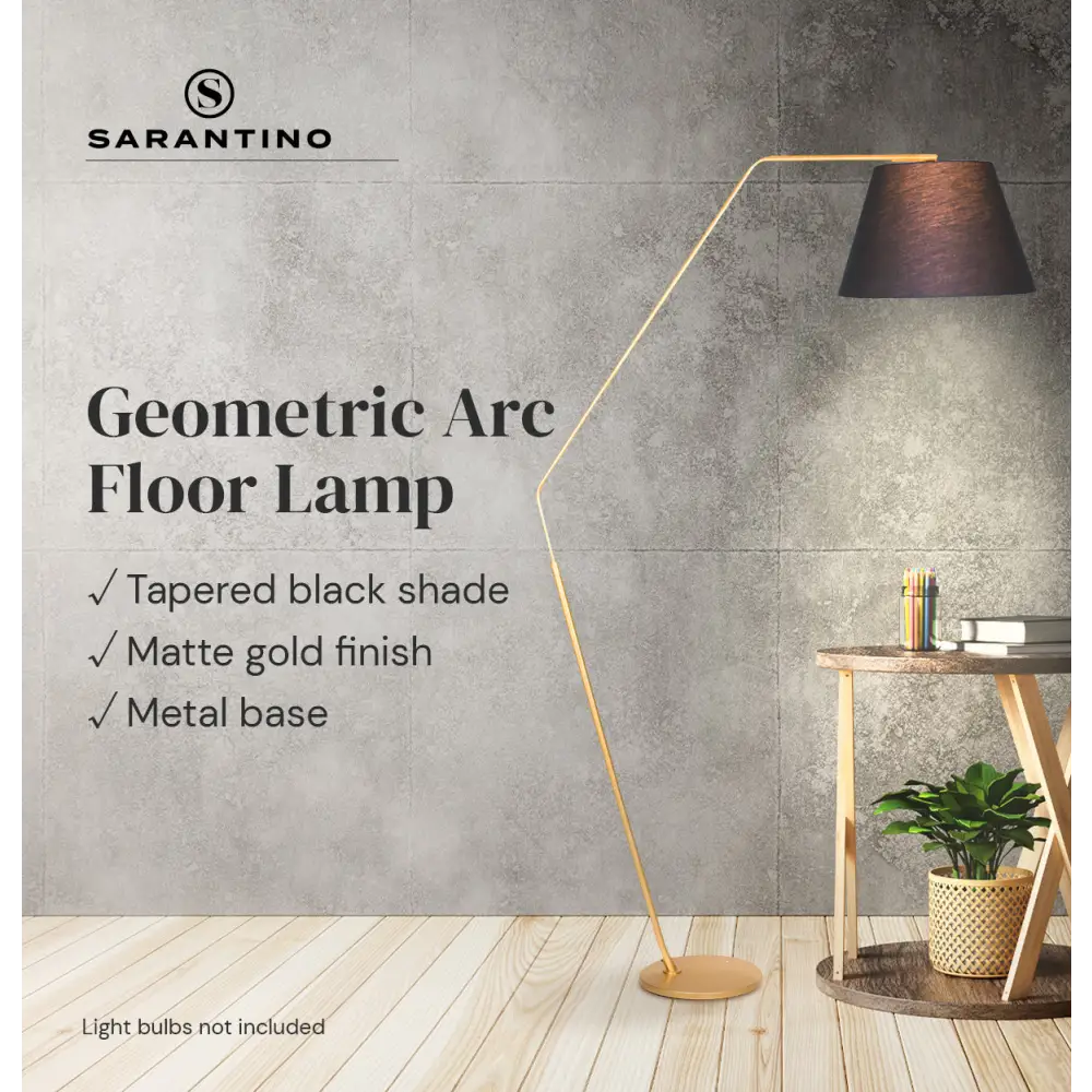 Sarantino Arc Floor Lamp with Empire Shade - Home & Garden > Lighting