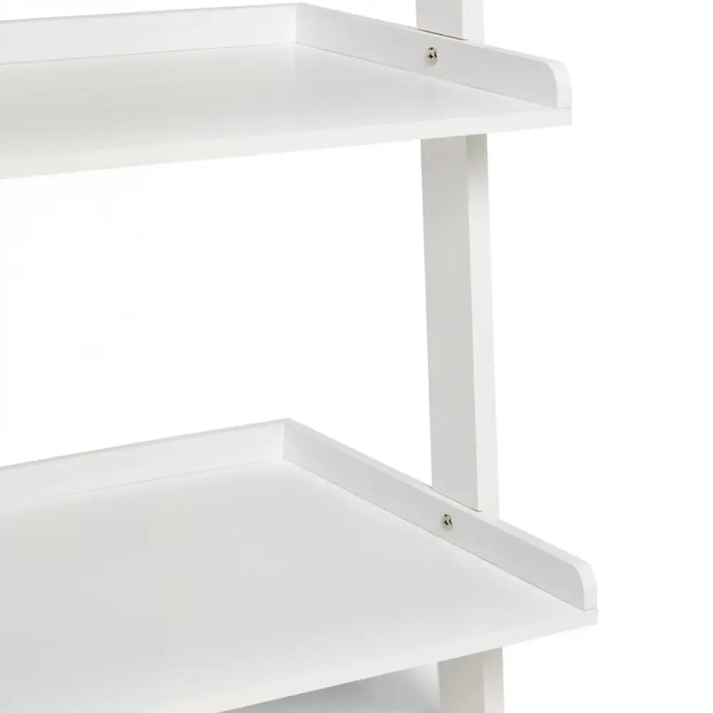 Sarantino Aster 5-Tier Ladder Shelf in White - Furniture > Living Room > Bookcases & Shelves