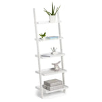 Sarantino Aster 5-Tier Ladder Shelf in White - Furniture > Living Room > Bookcases & Shelves