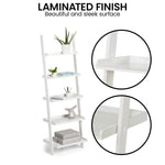 Sarantino Aster 5-Tier Ladder Shelf in White - Furniture > Living Room > Bookcases & Shelves