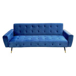 Sarantino Ava 3-seater Tufted Velvet Sofa Bed By Sarantino - Blue - Furniture > Sofas