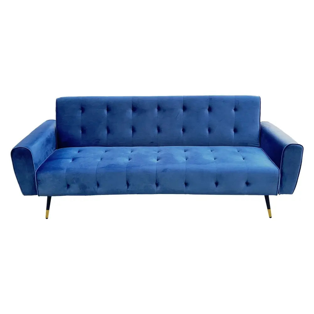 Sarantino Ava 3-seater Tufted Velvet Sofa Bed By Sarantino - Blue - Furniture > Sofas