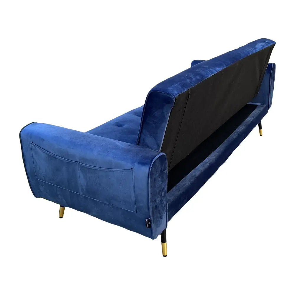 Sarantino Ava 3-seater Tufted Velvet Sofa Bed By Sarantino - Blue - Furniture > Sofas