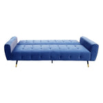 Sarantino Ava 3-seater Tufted Velvet Sofa Bed By Sarantino - Blue - Furniture > Sofas