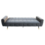Sarantino Ava 3-seater Tufted Velvet Sofa Bed By Sarantino - Dark Grey - Furniture > Sofas