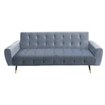 Sarantino Ava 3-seater Tufted Velvet Sofa Bed By Sarantino - Light Grey - Furniture > Sofas