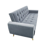 Sarantino Ava 3-seater Tufted Velvet Sofa Bed By Sarantino - Light Grey - Furniture > Sofas