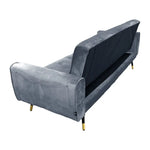 Sarantino Ava 3-seater Tufted Velvet Sofa Bed By Sarantino - Light Grey - Furniture > Sofas