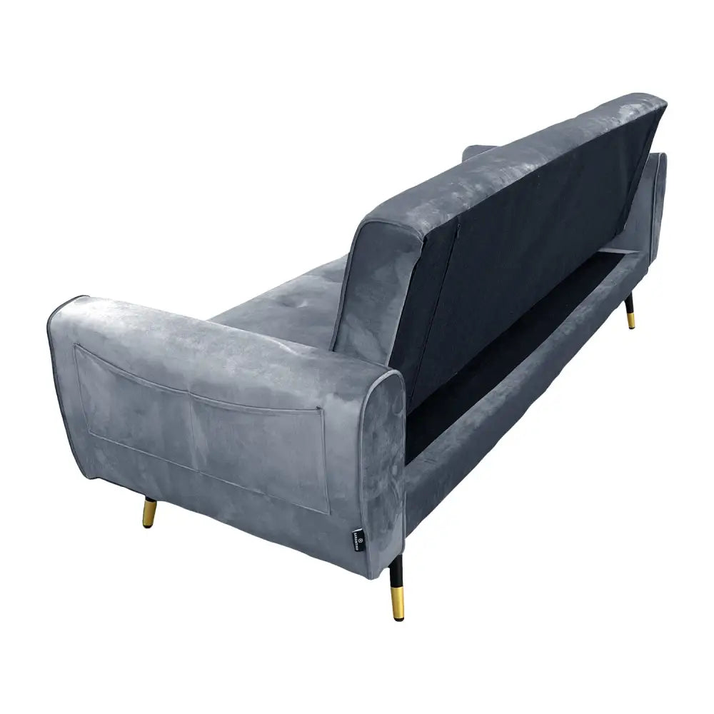 Sarantino Ava 3-seater Tufted Velvet Sofa Bed By Sarantino - Light Grey - Furniture > Sofas