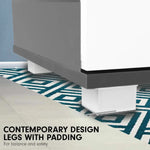 Sarantino Bedside Table Cabinet Storage Chest 2 Drawers Lamp Side Nightstand White Black - Furniture > Living Room