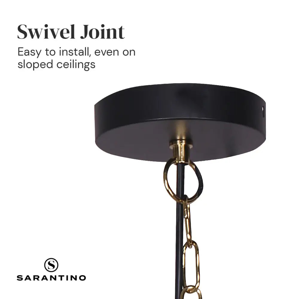 Sarantino Black and Gold Pendant Light - Home & Garden > Lighting