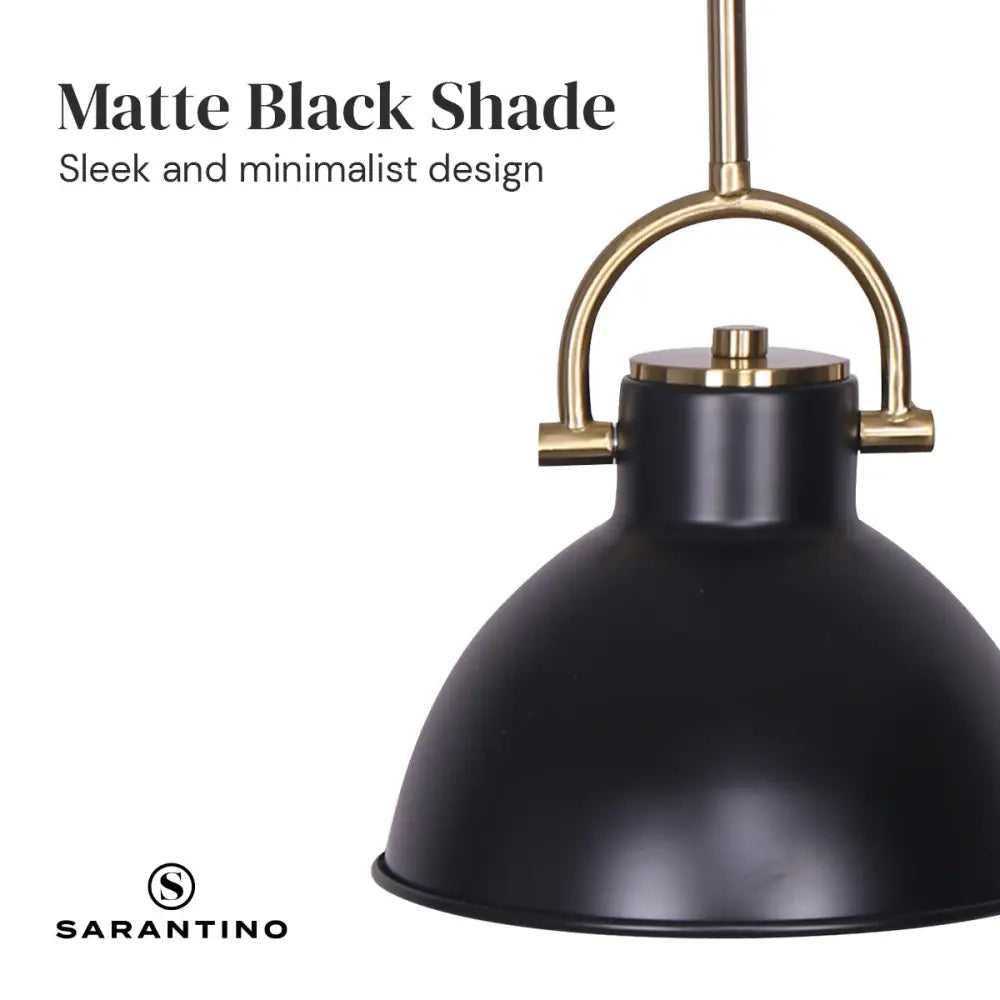 Sarantino Black and Gold Pendant Light - Home & Garden > Lighting