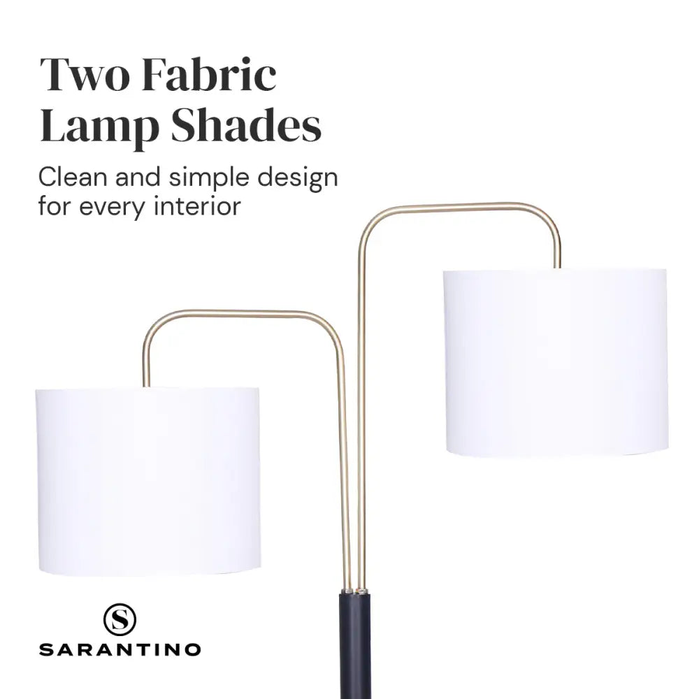 Sarantino Black/Brass Finish Reading Light Electric Table Lamp - Home & Garden > Lighting