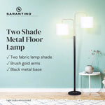 Sarantino Black/Brass Finish Reading Light Electric Table Lamp - Home & Garden > Lighting