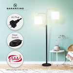 Sarantino Black/Brass Finish Reading Light Electric Table Lamp - Home & Garden > Lighting