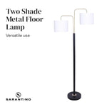 Sarantino Black/Brass Finish Reading Light Electric Table Lamp - Home & Garden > Lighting