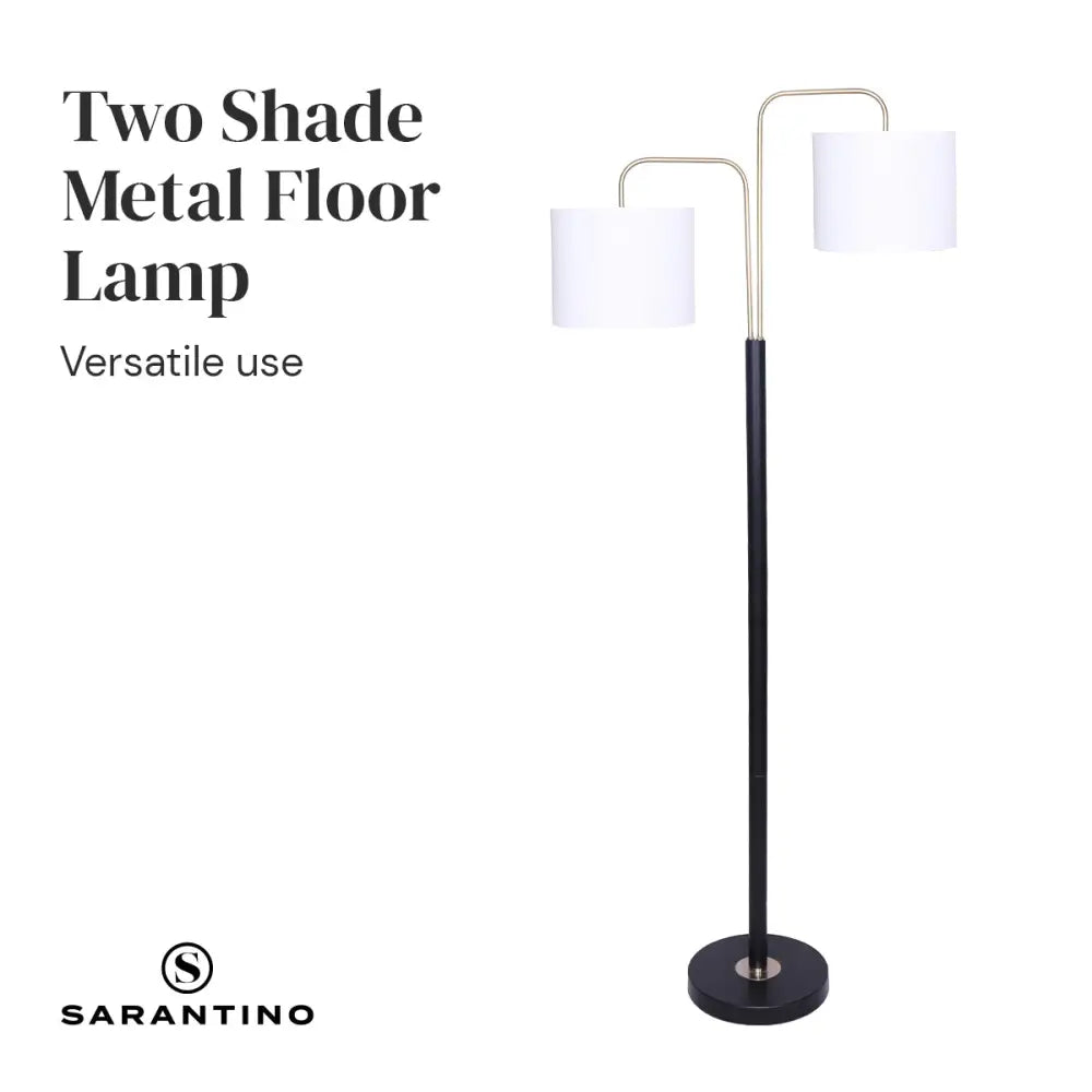 Sarantino Black/Brass Finish Reading Light Electric Table Lamp - Home & Garden > Lighting