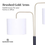 Sarantino Black/Brass Finish Reading Light Electric Table Lamp - Home & Garden > Lighting