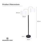 Sarantino Black/Brass Finish Reading Light Electric Table Lamp - Home & Garden > Lighting