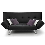 Sarantino Brooklyn Sofa Bed Faux Leather Lounge Couch Futon Furniture Adjustable Suite Bk - Furniture > Sofas > Sofas &