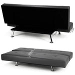 Sarantino Brooklyn Sofa Bed Lounge Faux Leather Couch Futon Furniture Adjustable Suite Gr - Furniture > Sofas