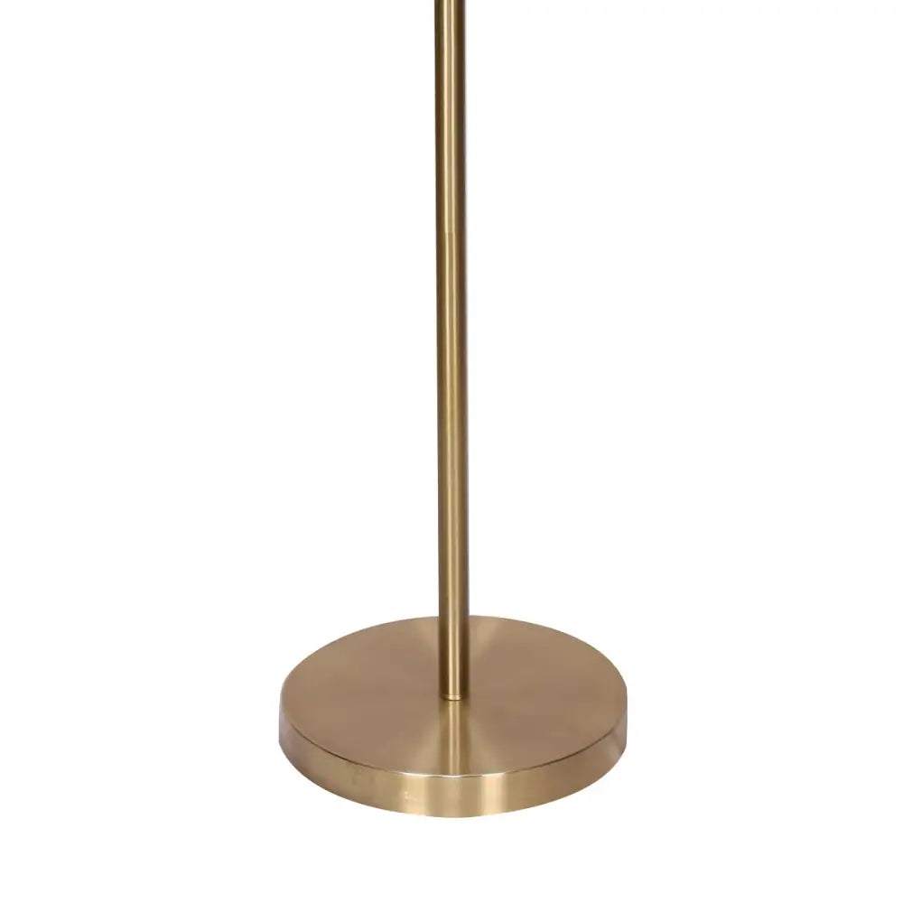 Sarantino Brushed Gold Height-Adjustable Metal Floor Lamp - Home & Garden > Lighting