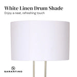 Sarantino Brushed Gold Height-Adjustable Metal Floor Lamp - Home & Garden > Lighting