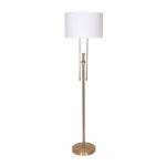 Sarantino Brushed Gold Height-Adjustable Metal Floor Lamp - Home & Garden > Lighting