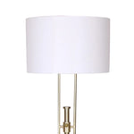 Sarantino Brushed Gold Height-Adjustable Metal Floor Lamp - Home & Garden > Lighting