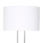 Sarantino Brushed Nickel Height-Adjustable Metal Floor Lamp - Home & Garden > Lighting