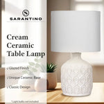 Sarantino Ceramic Table Lamp In Cream - Home & Garden > Lighting