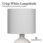 Sarantino Ceramic Table Lamp In Cream - Home & Garden > Lighting