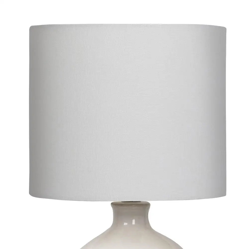 Sarantino Ceramic Table Lamp In Cream - Home & Garden > Lighting
