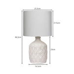Sarantino Ceramic Table Lamp In Cream - Home & Garden > Lighting