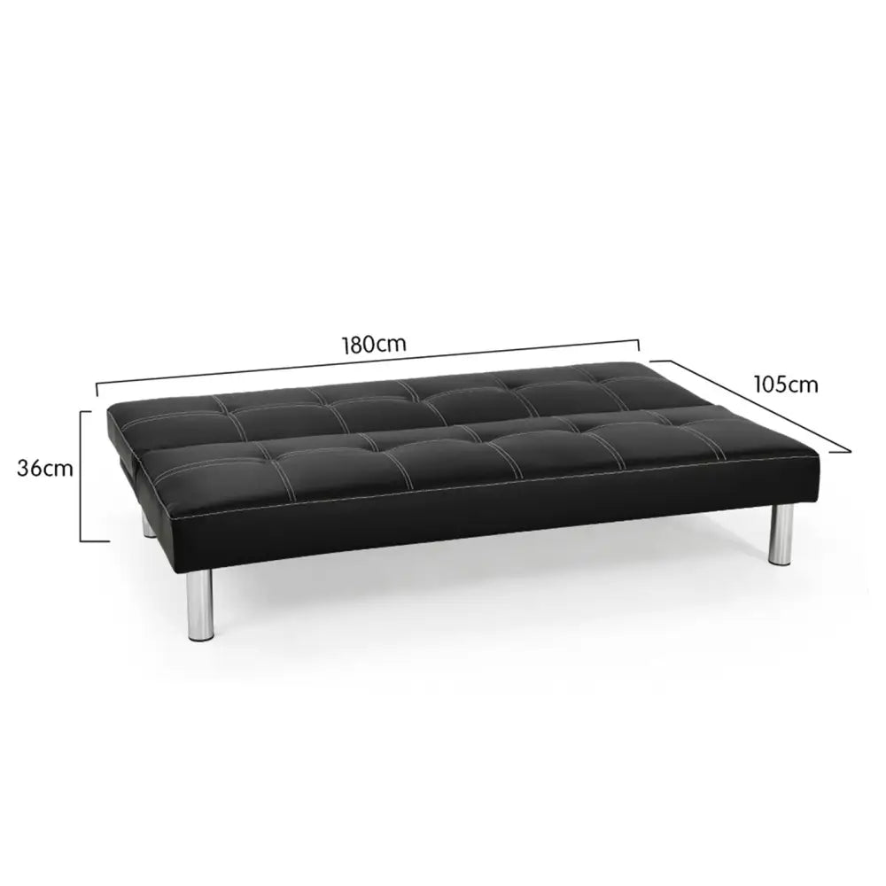 Sarantino Chelsea Sofa Bed Faux Leather Lounge Couch Futon Furniture Modular Suite - Furniture > Bar Stools & Chairs >