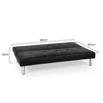 Sarantino Chelsea Sofa Bed Faux Leather Lounge Couch Futon Furniture Modular Suite - Furniture > Bar Stools & Chairs >