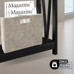 Sarantino Cielo 2-Tier Console Table Dark Walnut - Furniture > Living Room > Side Tables