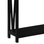 Sarantino Cielo 2-Tier Console Table Dark Walnut - Furniture > Living Room > Side Tables