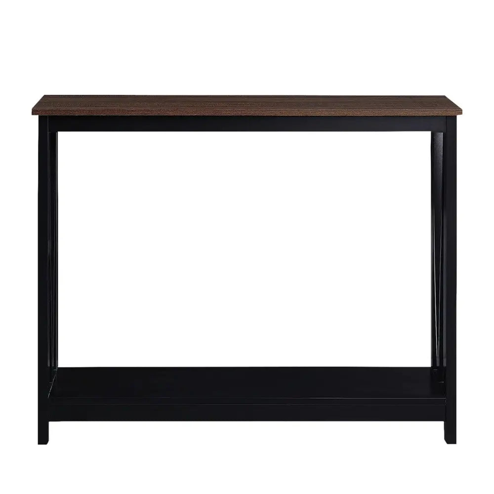 Sarantino Cielo 2-Tier Console Table Dark Walnut - Furniture > Living Room > Side Tables