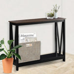 Sarantino Cielo 2-Tier Console Table Dark Walnut - Furniture > Living Room > Side Tables