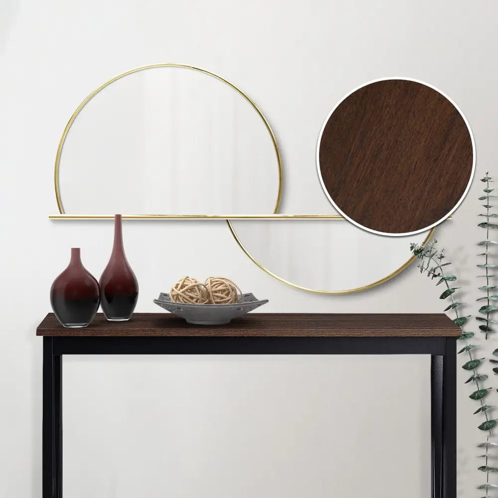 Sarantino Cielo 2-Tier Console Table Dark Walnut - Furniture > Living Room > Side Tables