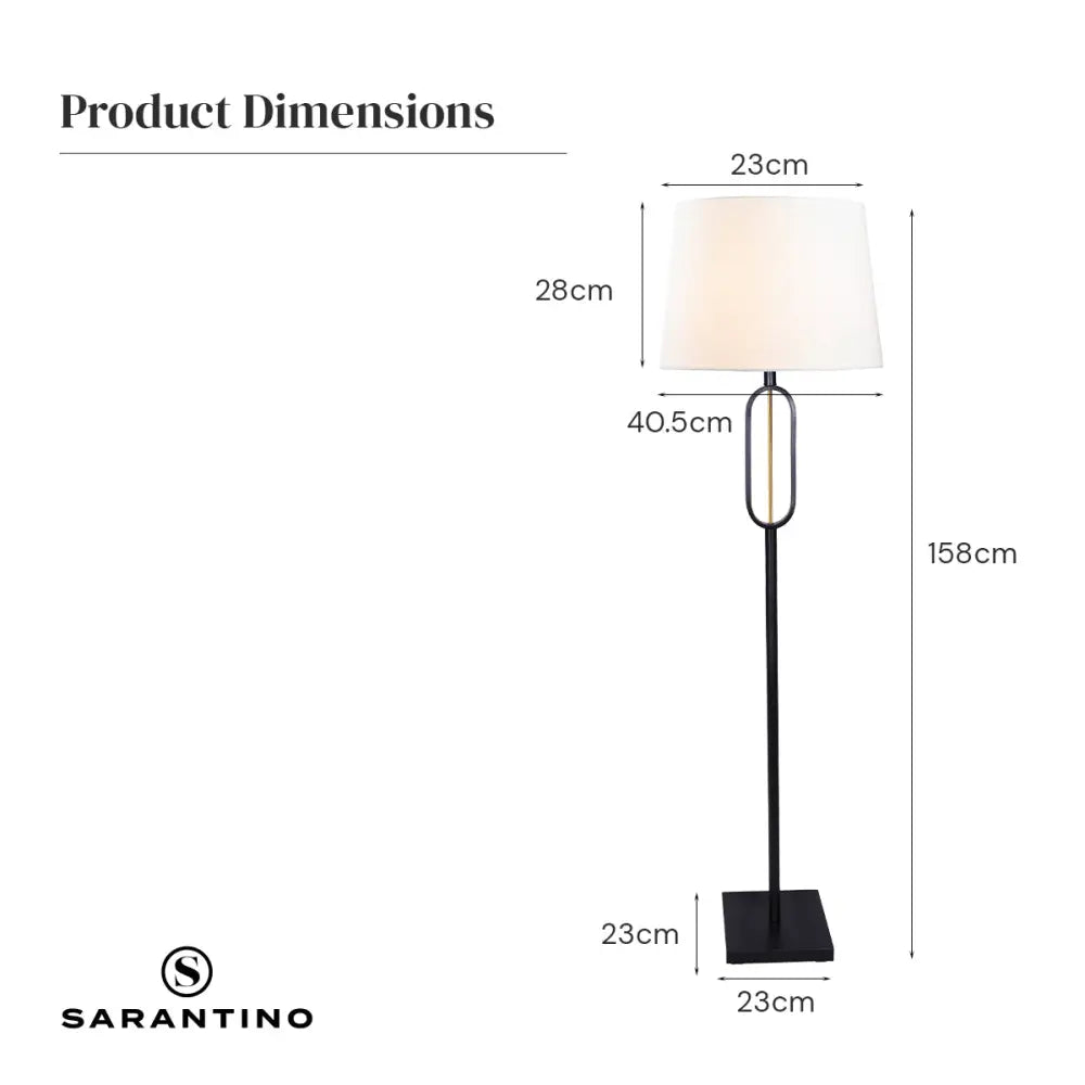Sarantino Classic Floor Lamp with Empire Shade - Home & Garden > Lighting