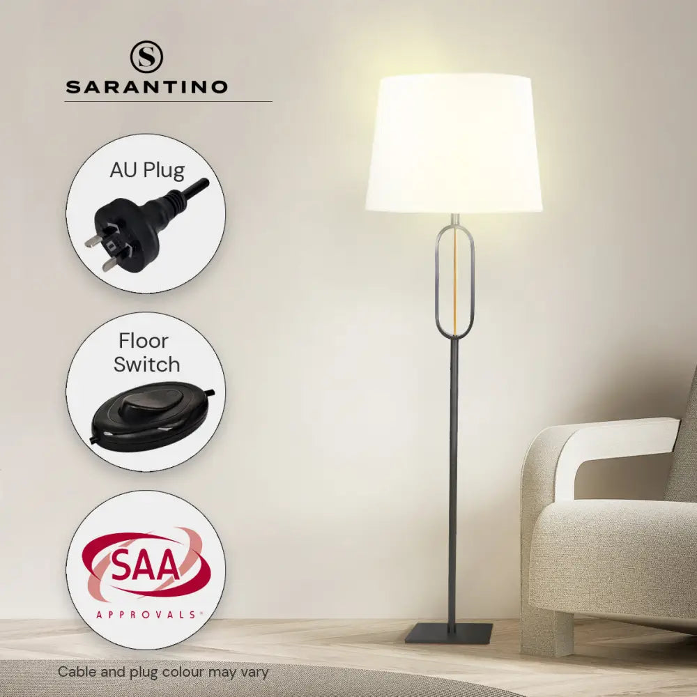 Sarantino Classic Floor Lamp with Empire Shade - Home & Garden > Lighting